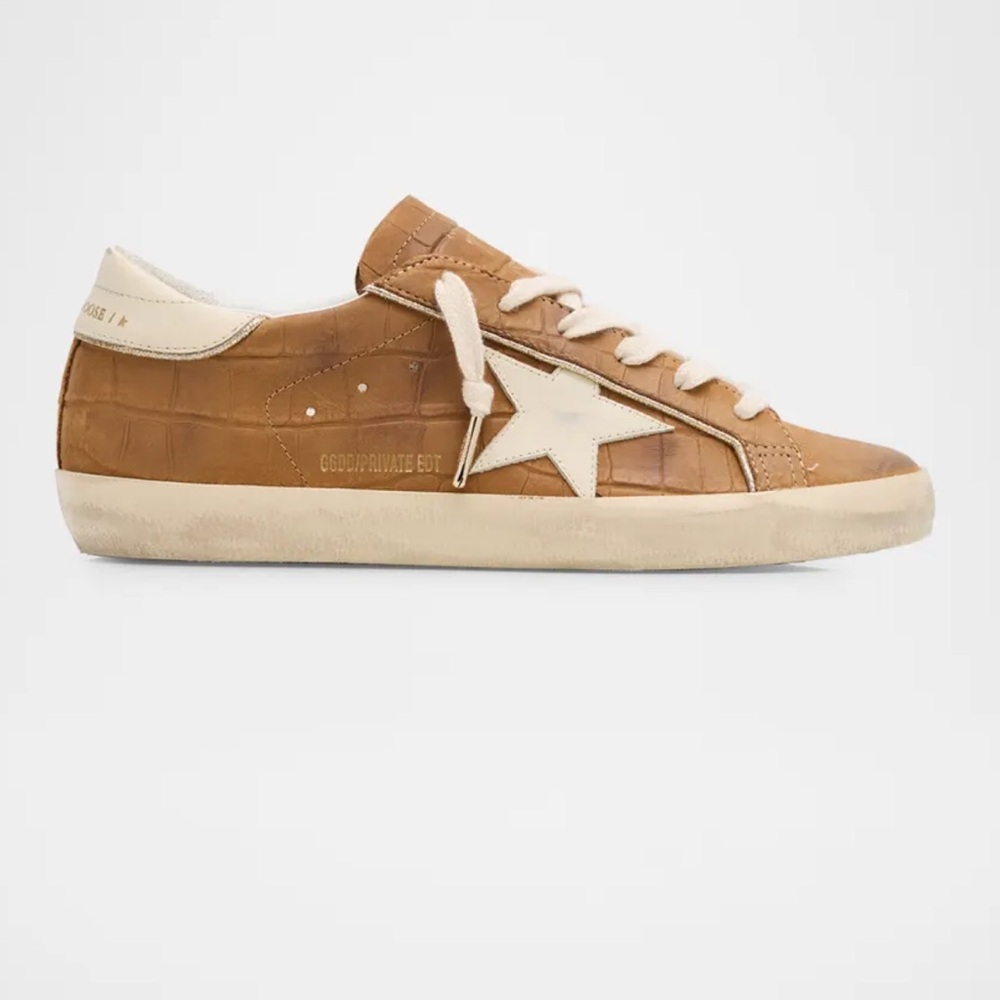 Brand new in box Golden Goose Superstar croco leather sneakers